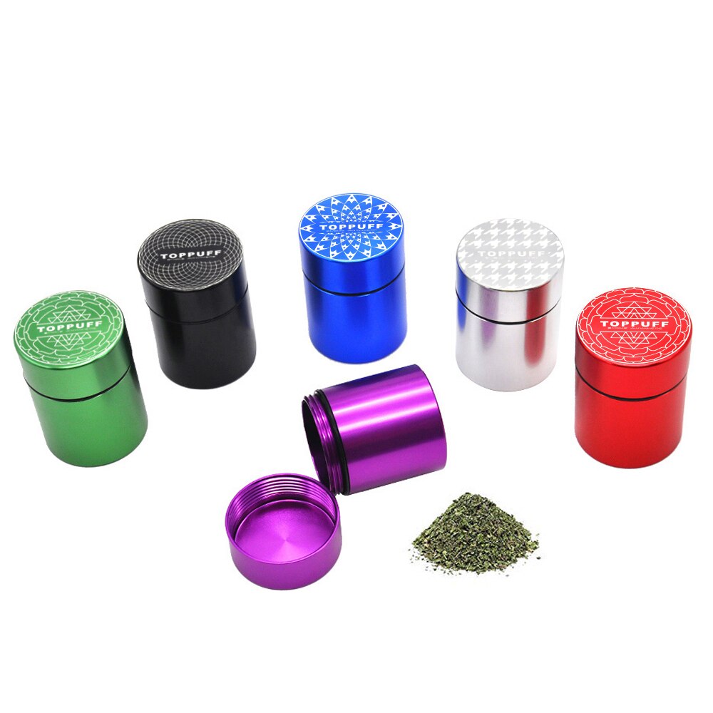 Toppuff Vliegtuigen Aluminium Luchtdicht Stash Jar 1.3 Inch Multi-Gebruik Vacuüm Seal Draagbare Opslag Container