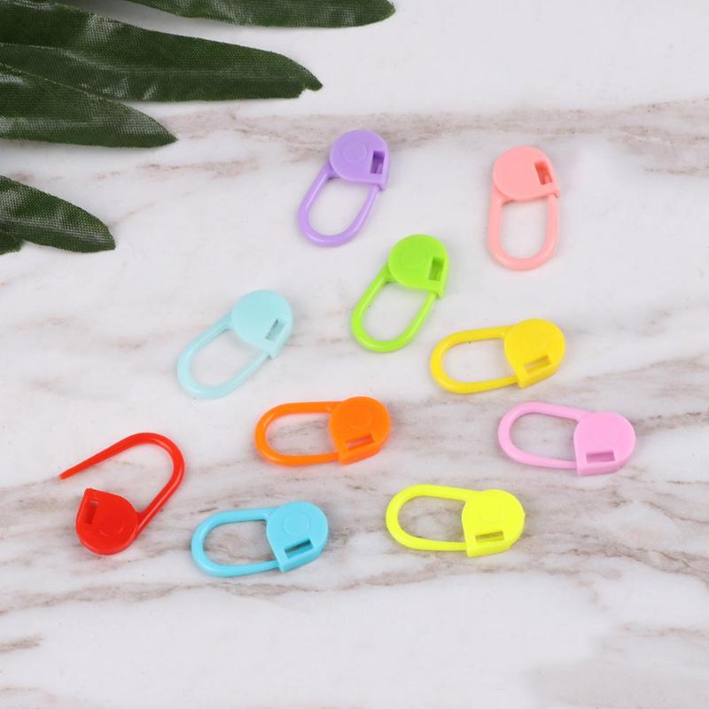 20/50/100Pcs Colorful Plastic Safty Pins Sweater Mark Buckle Needle DIY Weaving Tools