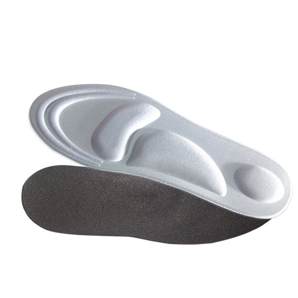 4D Orthesen Einlegesohlen Flache Füße Arch Support Memory Foam Einlegesohle Schuh Pad Sport Atmungsaktive Füße Kümmern Komfort Accessoire Chaussure: Silver men