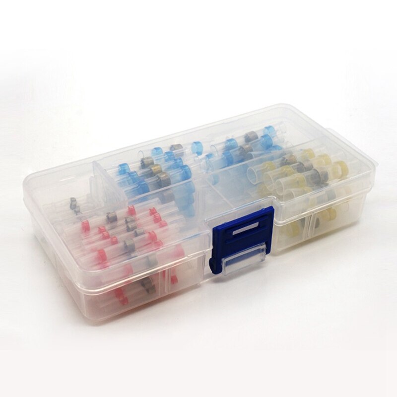 100Pcs Waterproof Welding Sealed Heat Shrinkable Butt Joint And Terminal Electric Wire Connector Welding Bushing