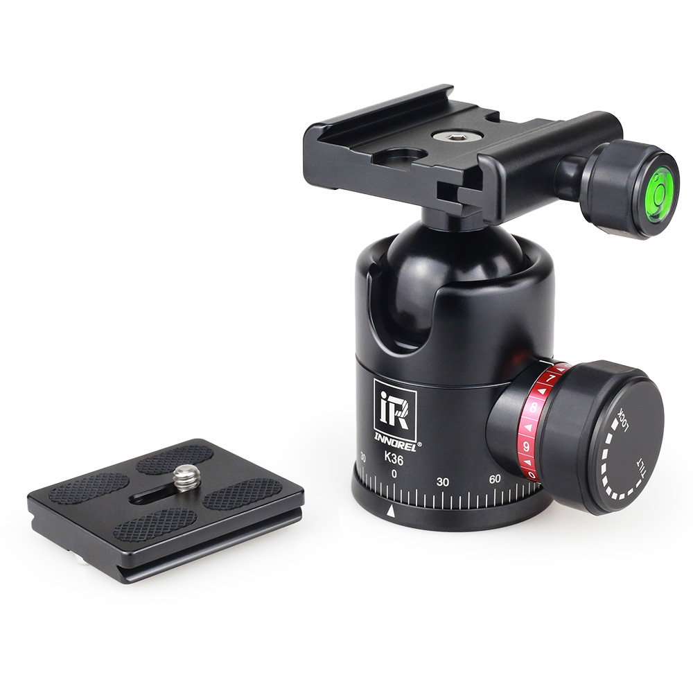 Innorel K36 Aluminium Panoramisch 36 Mm Bal Hoofd Zware Statiefkop Flexibele Balhoofd Met Arca Swiss Voor Camera Statief monopod