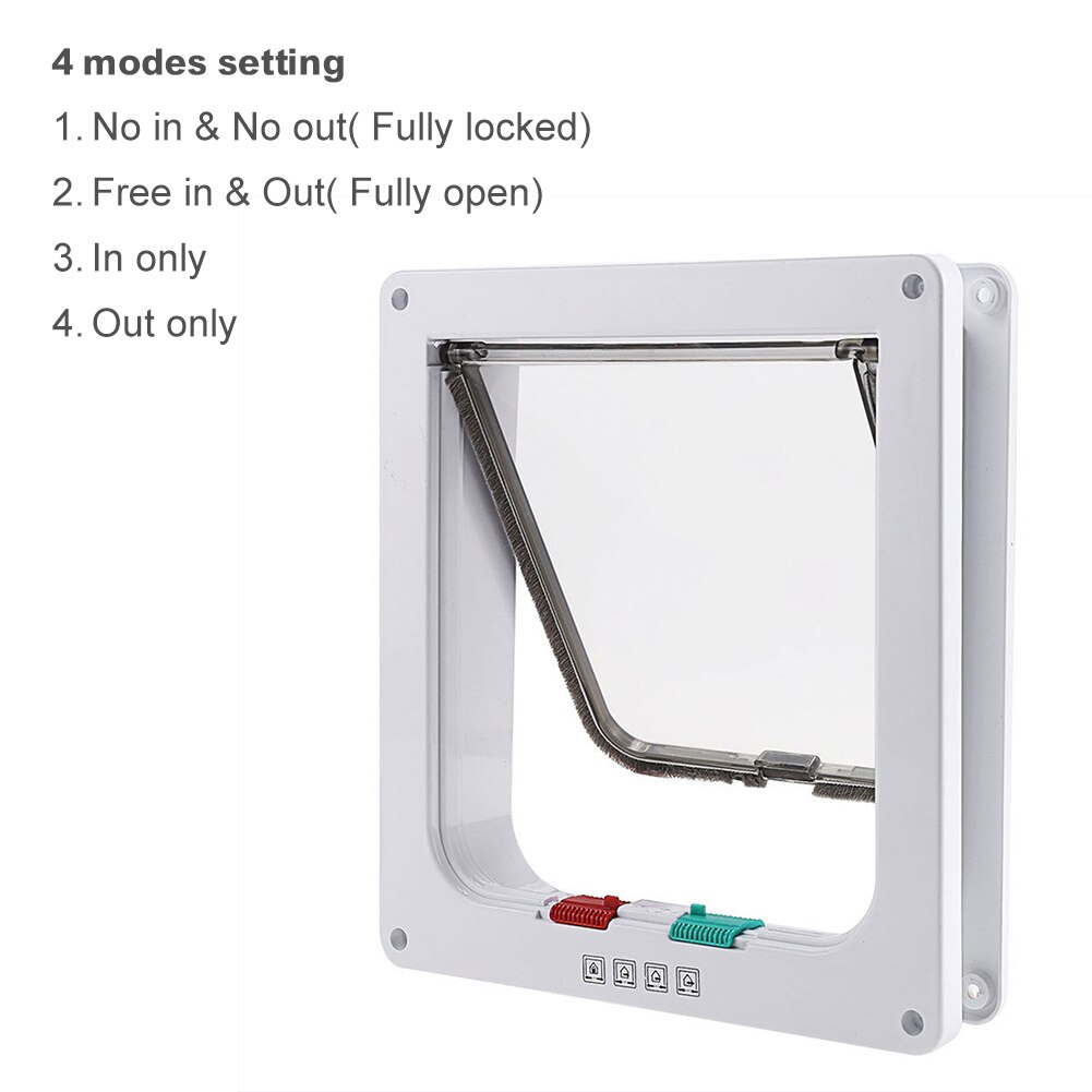 Picture of Dog Cat Flap Door with 4 Way Locking Security Lock... – Vicedeal