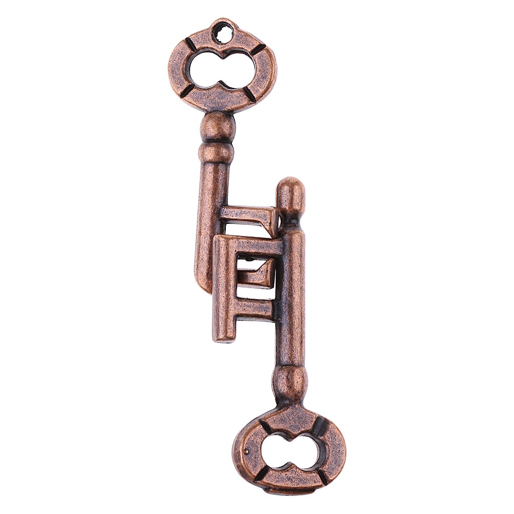 Chinese al Intelligent Lock Puzzle Box Brain Teaser IQ Test Game Toys: Bronze