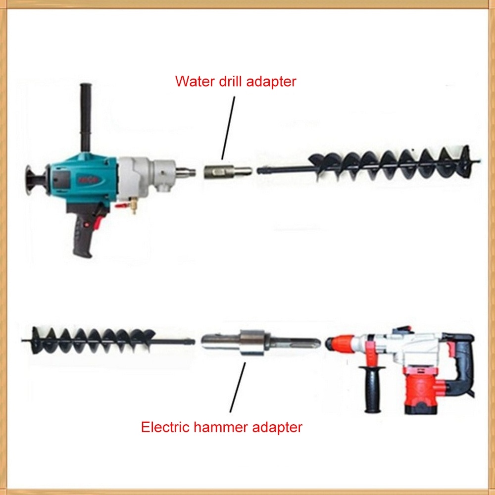 60mm Einzigen Doppel Bohrer Zubehör erde bohrer klinge Erdbohrer Kopf für Benzin Bohrer Elektrische Hammer und Wasser bohrer