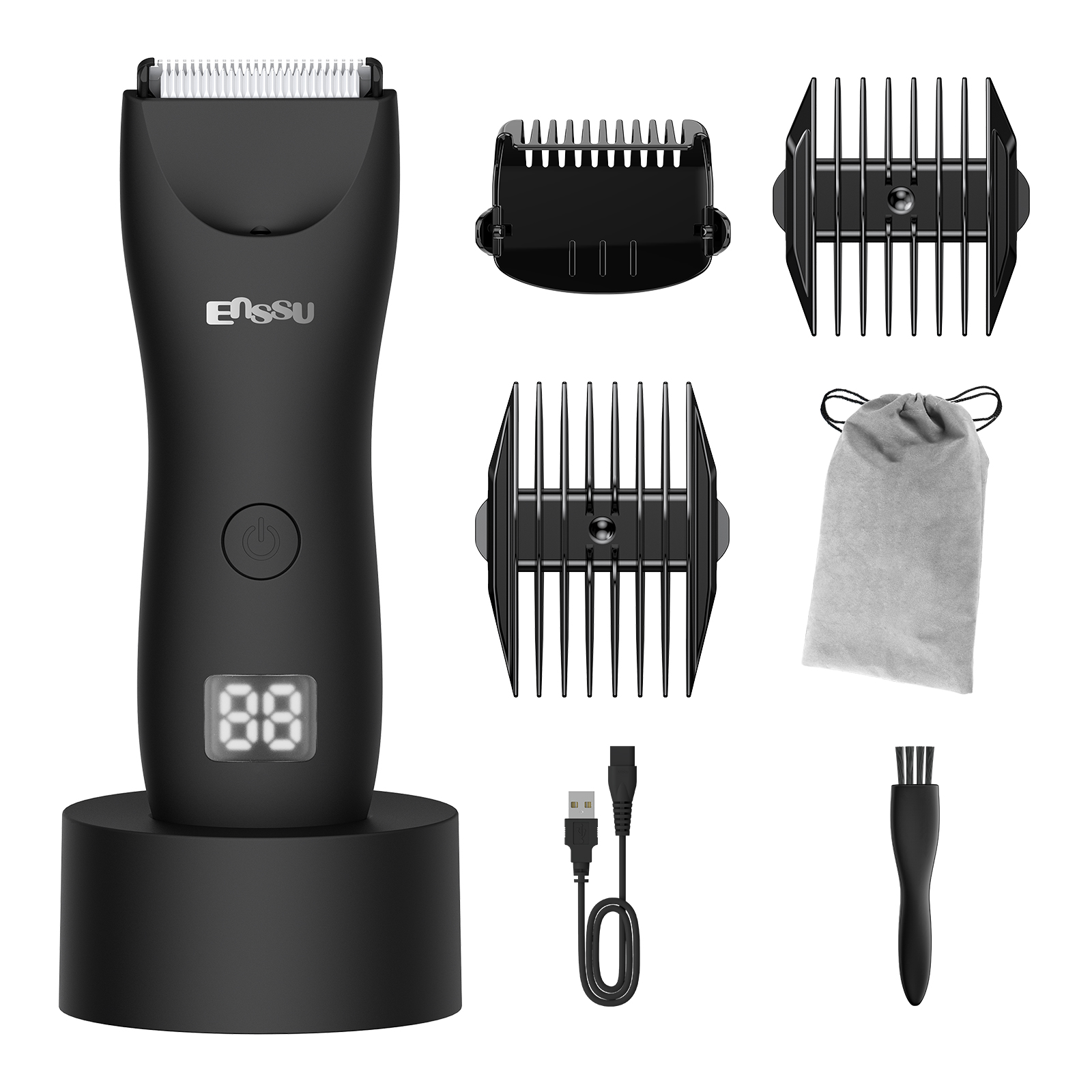 Maquinilla de afeitar para el cuerpo para hombres, recortadora eléctrica de ingle con hoja de cerámica segura para la piel, afeitadora de barba, depiladora de pelo para el pecho