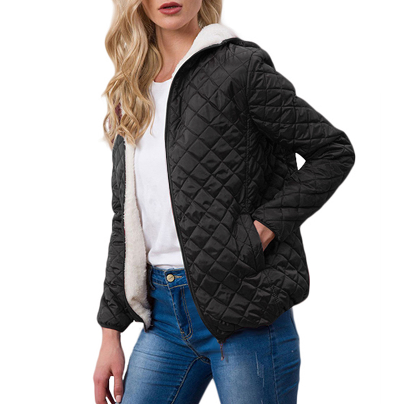 Automne Parkas basique vestes femme femmes hiver Plus velours agneau à capuche manteaux coton hiver veste femmes vêtements d'extérieur manteau