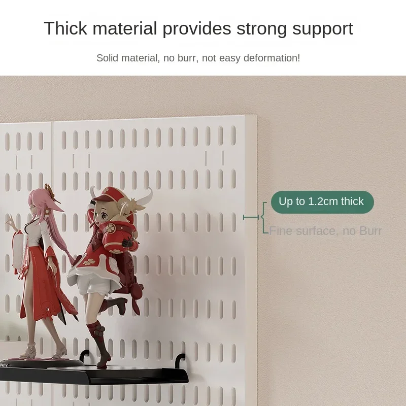 Organizador de pared de tablero de clavijas DIY sin perforaciones, accesorios colgantes, estante de organización, almacenamiento para garaje, ganchos, artesanías, cocina y habitación