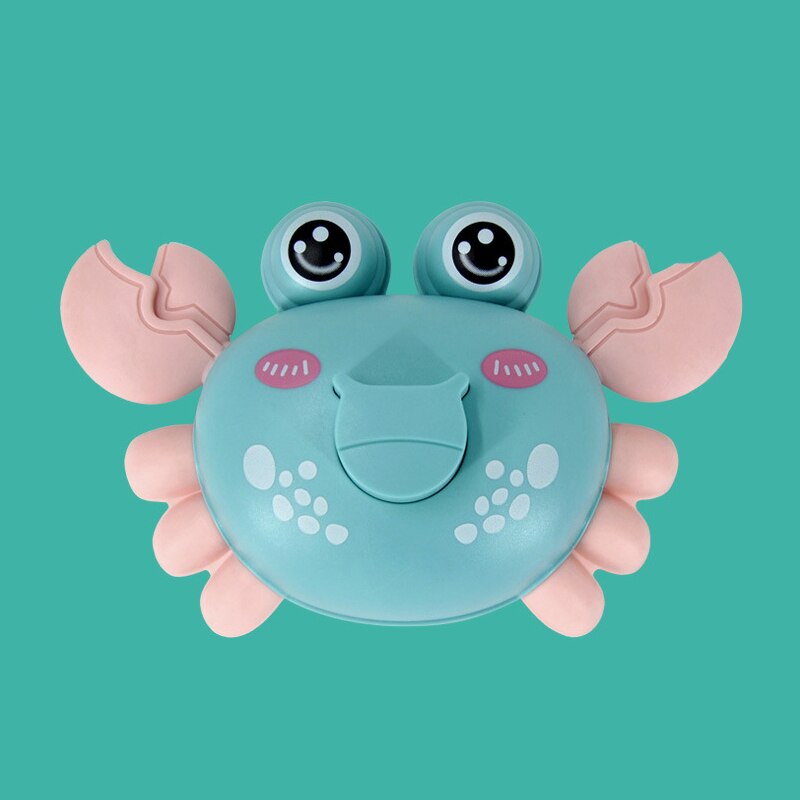 Press Crawling Crab Clockwork Toys For Baby Cute Cartoon Classic Wind Up Crab Toys Funny Pull Back Animal Bath Toys For Children: Sky Blue-ST314C