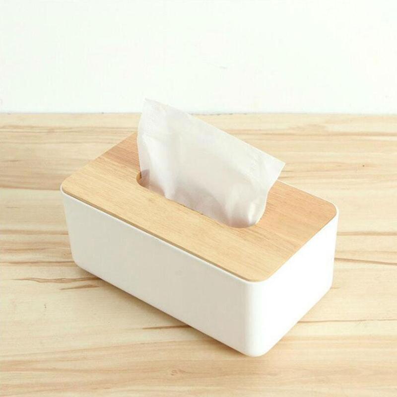 Boîte à mouchoirs en bois moderne T3A2, papier de couverture en chêne, organisateur de maison, voiture, maison, boîte à outils en plastique, décoration de serviettes de table