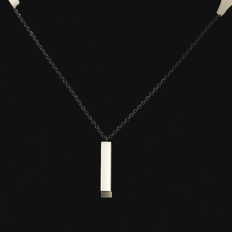 Fnixtar, 10 Uds., dijes colgantes ocultos, barra de cubo cuadrada de acero inoxidable pulido con espejo para collar DIY, joyería para amantes de amigos