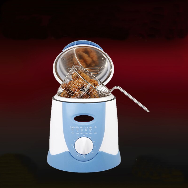 Mini friteuse électrique sans fumée 0,9 l, appareil multifonctionnel, pour faire frire du poulet, du poisson ou des frites