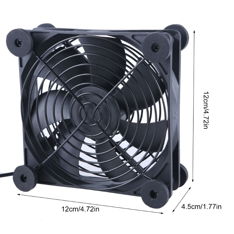 USB Computer Fans Double 120mm 5V USB Fans 2000rpm 3 Adjustable Speed Fan Cooling Fan for Router Modem Receiver
