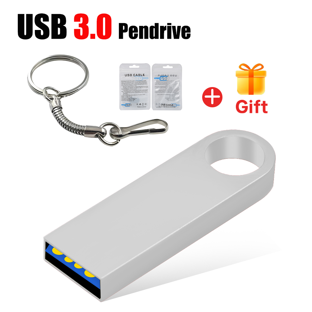 Metal USB 3.0 Flash Drive 128gb 16GB 8GB Flash Disk Pendrive 32gb 64gb USB Flash USB Disk Memory Stick U Disk Gif: black / 32 GB