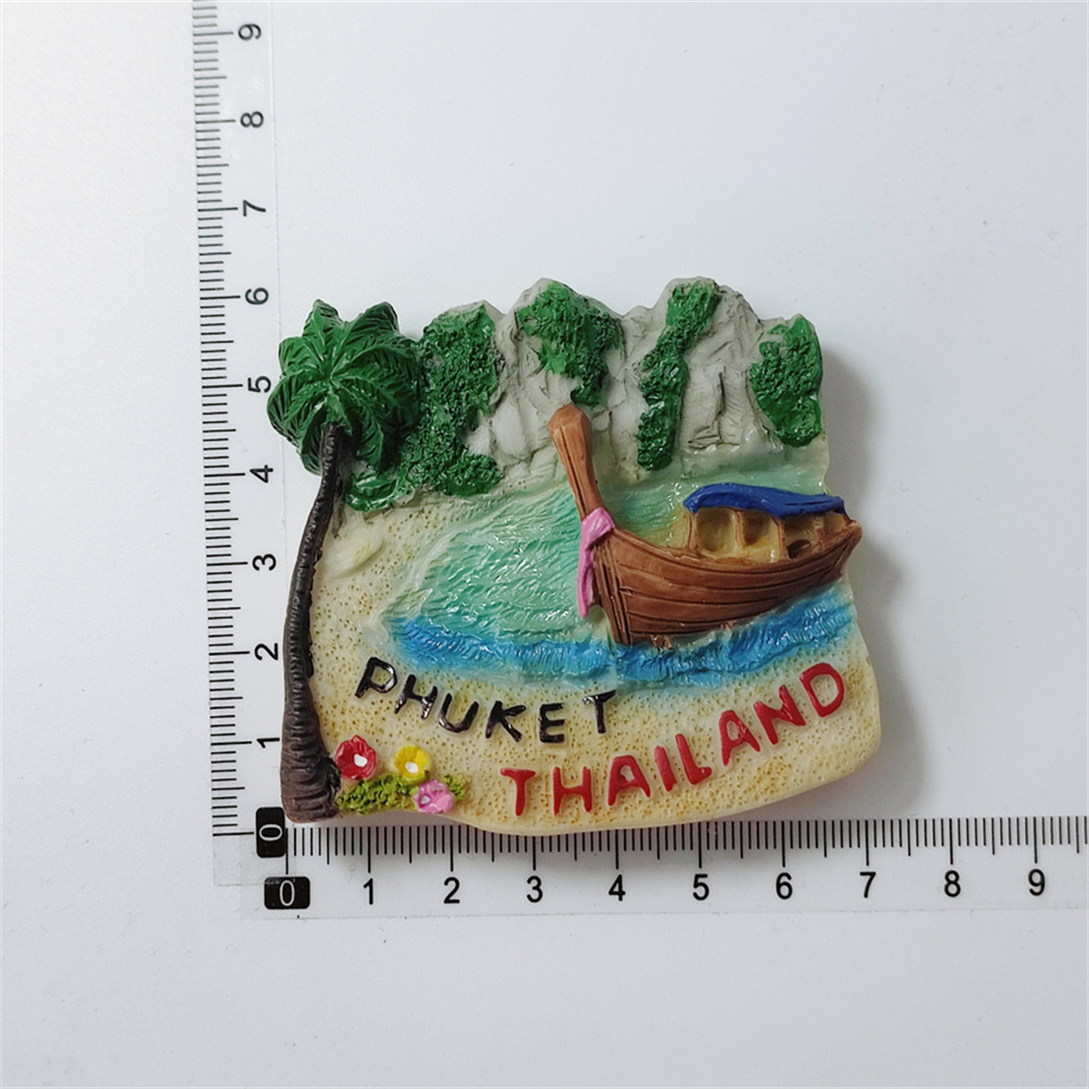 Phuket Thailand 3D Fridge Magnet Souvenir ,Resin Handmade Phuket Refrigerator Magnet Home Decoration Collection