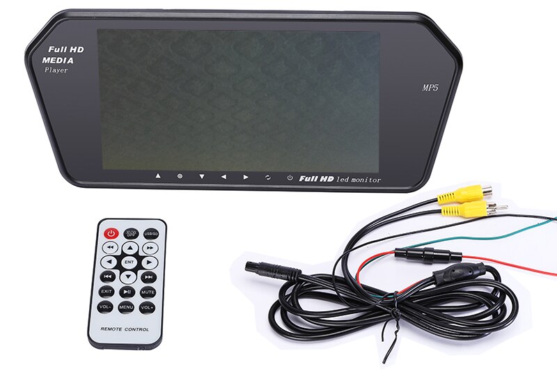 800x480 7 "couleur LED voiture rétroviseur MP5 USB TF moniteur 7 pouces 16:9 écran pour voiture caméra magnétoscope PAL/NTSC (voiture ou camion)
