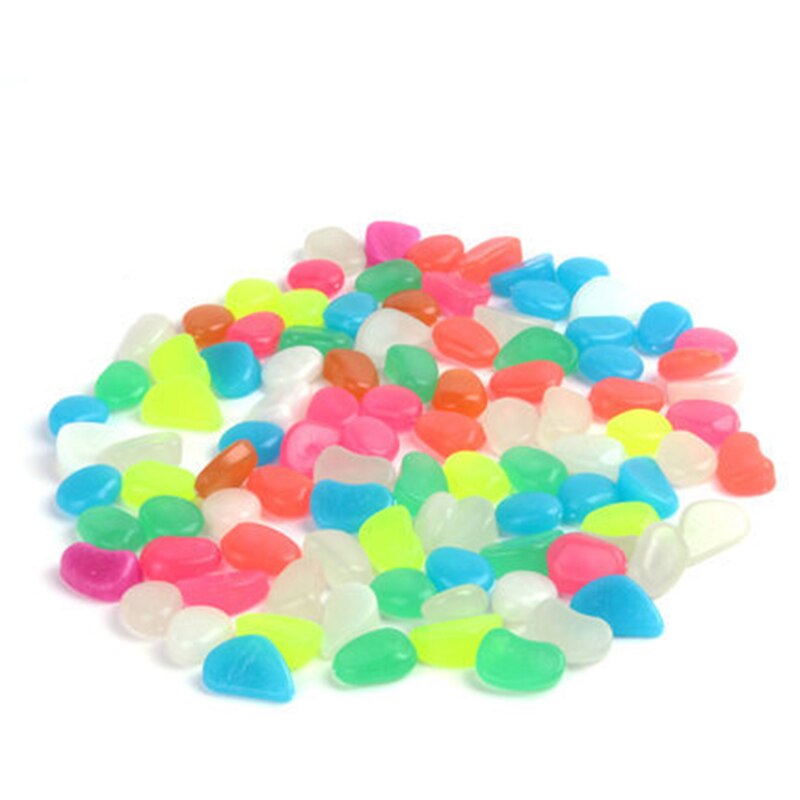 Caillou en plastique Fluorescent, qui brille dans la nuit, pour Aquarium et jardin, 1 pièce: Default Title