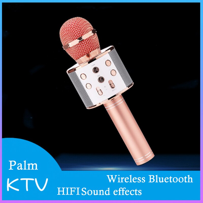 Phone k song microphone microphone audio microphone k song treasure live Bluetooth wireless condenser microphone