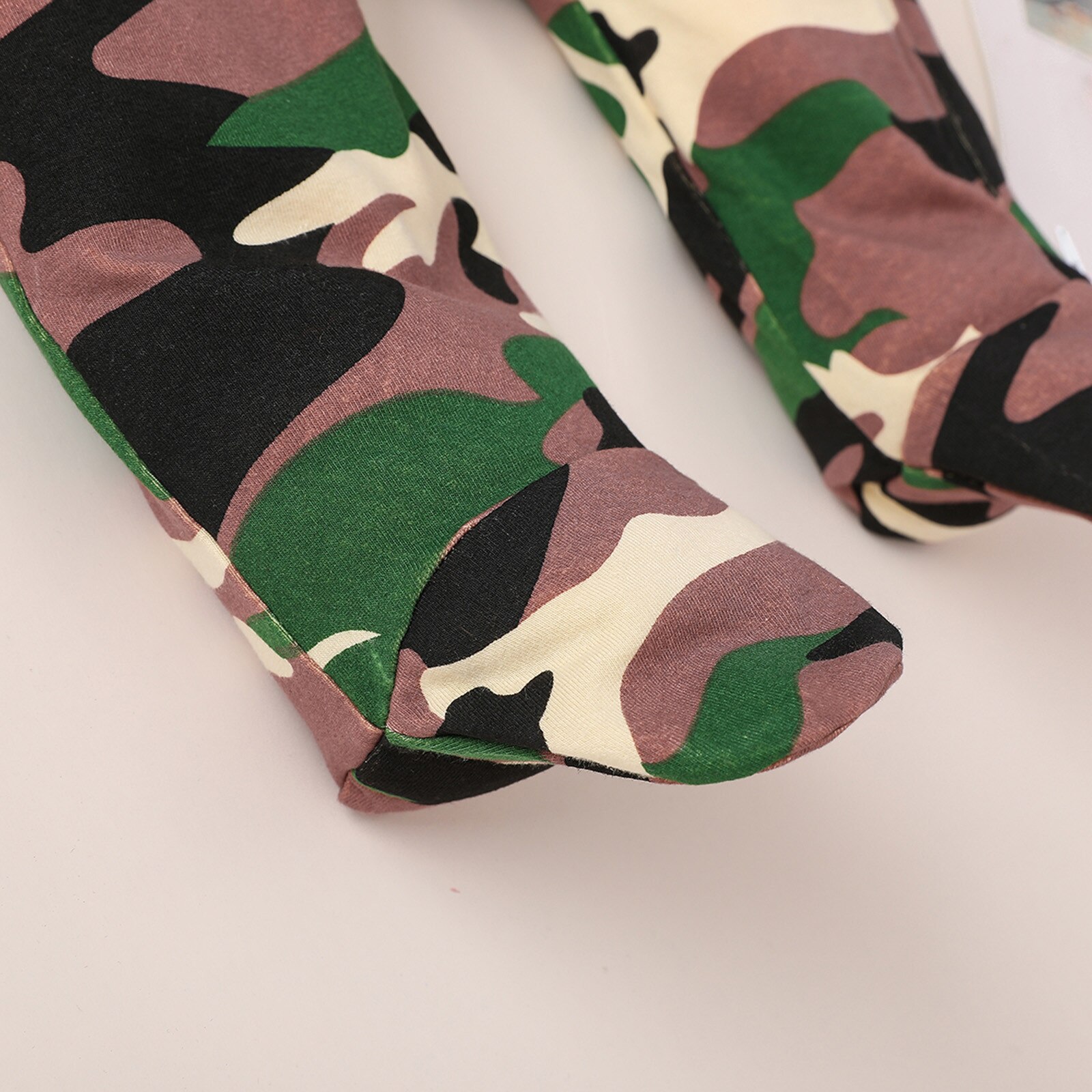 spring fleece baby rompers coats infant clothes withlovely camo jumpsuits+Hat baby boys clothing home