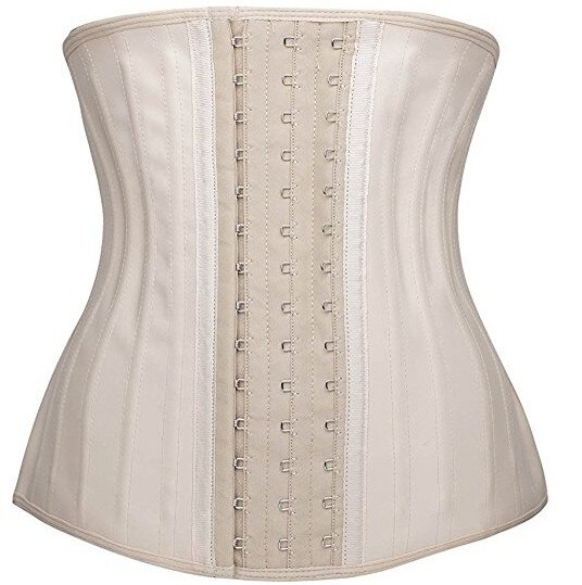 25 stahl Ohne Knochen Taille Trainer Korsett Latex Taille Cincher trainieren Shapewear 3 Reihen Haken Körper Gestalter Abnehmen Unterwäsche: nackt / 4XL