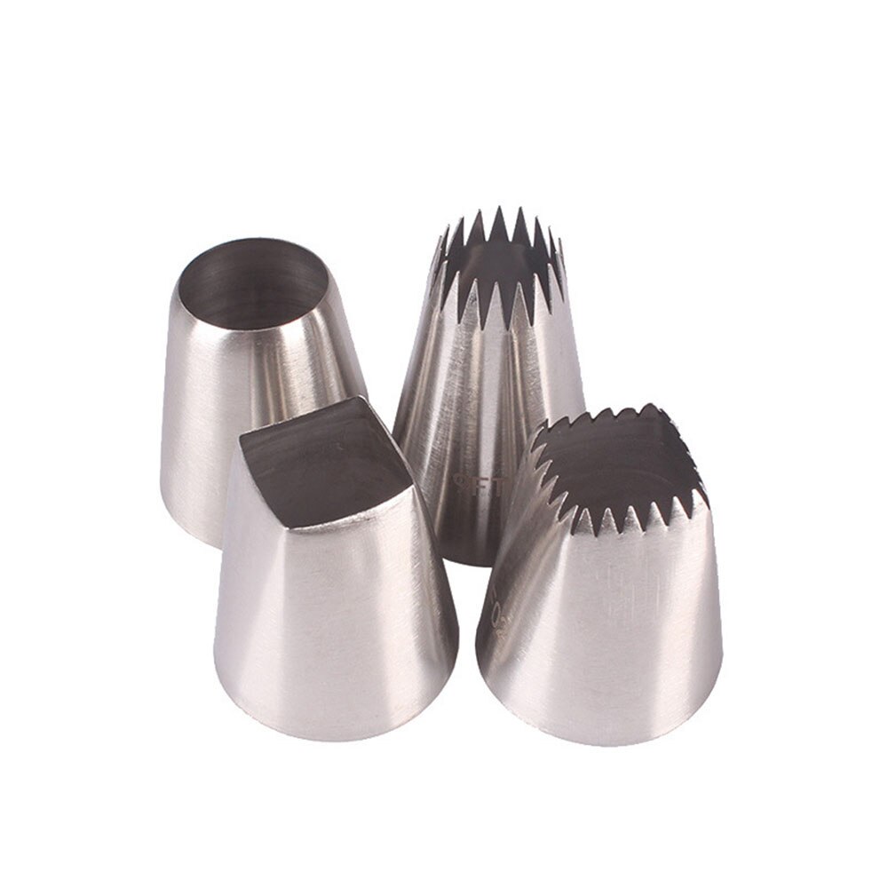 Diy 4pcs/set Square Cake Piping Nozzles Icing Cream Pastry Nozzles Piping Nozzles Fondant Sugarcraft Cake Decorating Tips: Default Title