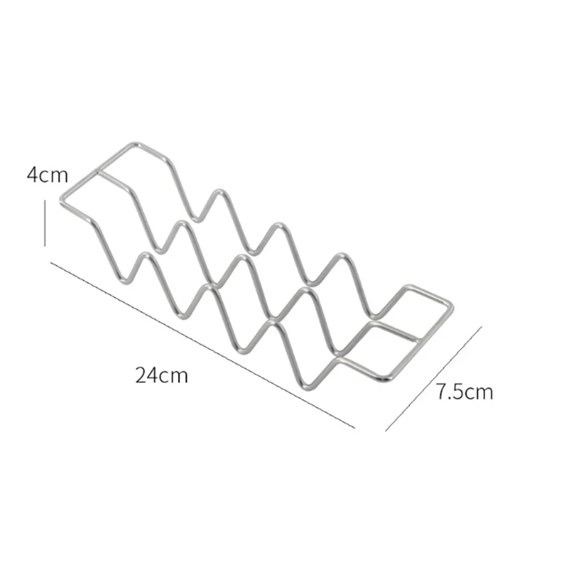 Stainless Steel Taco Holders Wave Shape Slots Mexican Food Rack Maquina Para Hacer Tortillas Electrica Cooking Empanada Pies