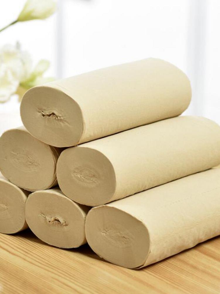 10Roll/lOT Household Toilet Paper 3-Ply Bamboo Pulp Roll Paper For Home Kitchen Bathroom Office And More