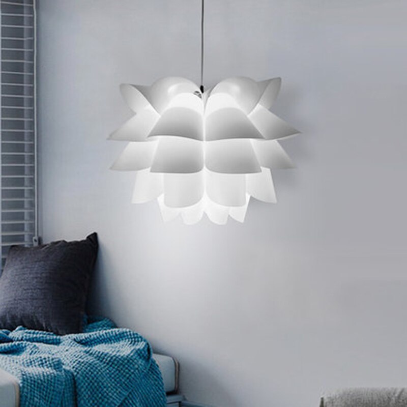 Hanglamp Home Decor Plastic Huis Lamp Shade Cover Schaduw Pantalla Lampara Wit Moderne Lotus Abajur Armatuur Licht