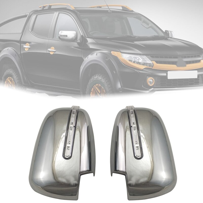 TopCar Rear View Mirror Cover with LED Lights Exte... Grandado