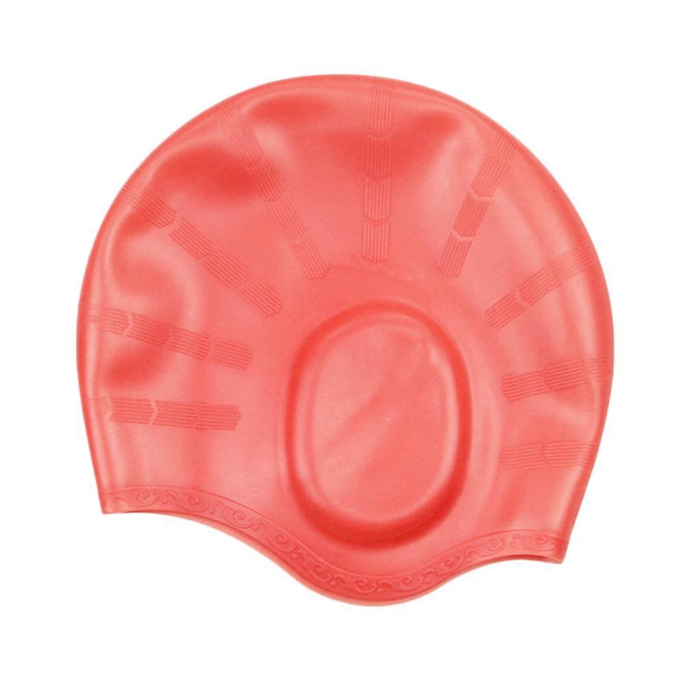 Volwassenen Zwemmen Caps Mannen Vrouwen Lang Haar Waterdichte Grote Natacion Cap Beschermen Duiken Swim Ear Siliconen Zwembad Hoed U9Y3: G