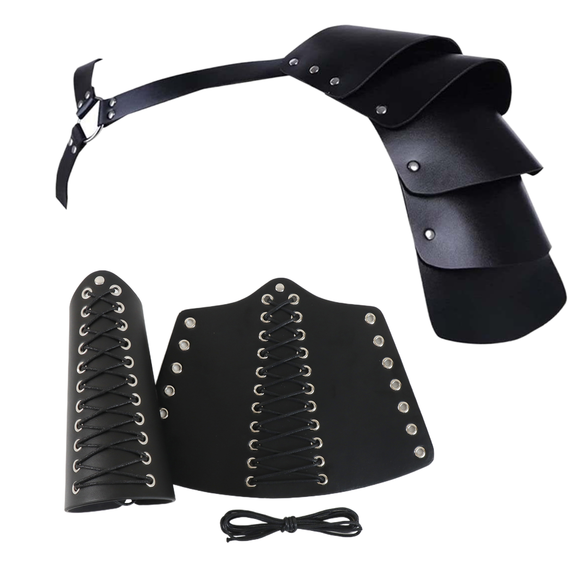 Men's Vintage Armor Leather Harness Chest Strap – Adjustable PU Leather Shoulder Belt With Rivets