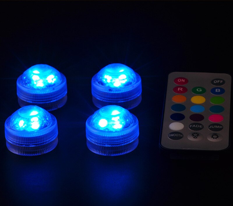 4*Popular Waterproof 2032 battery Single Mini Led Submersible Lights For Crystal Vases Centerpiece LED party Decoration