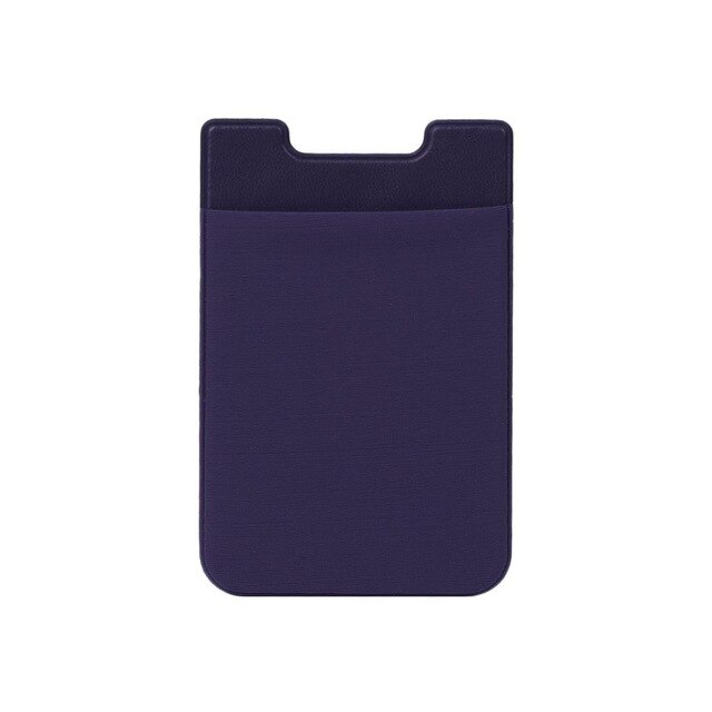 6 farvet klistermærke mobiltelefon bagkort tegnebogskasse kredit-id-kortholder mobiltelefon kortholderlomme 5.8 x 8.8cm: Dyb blå