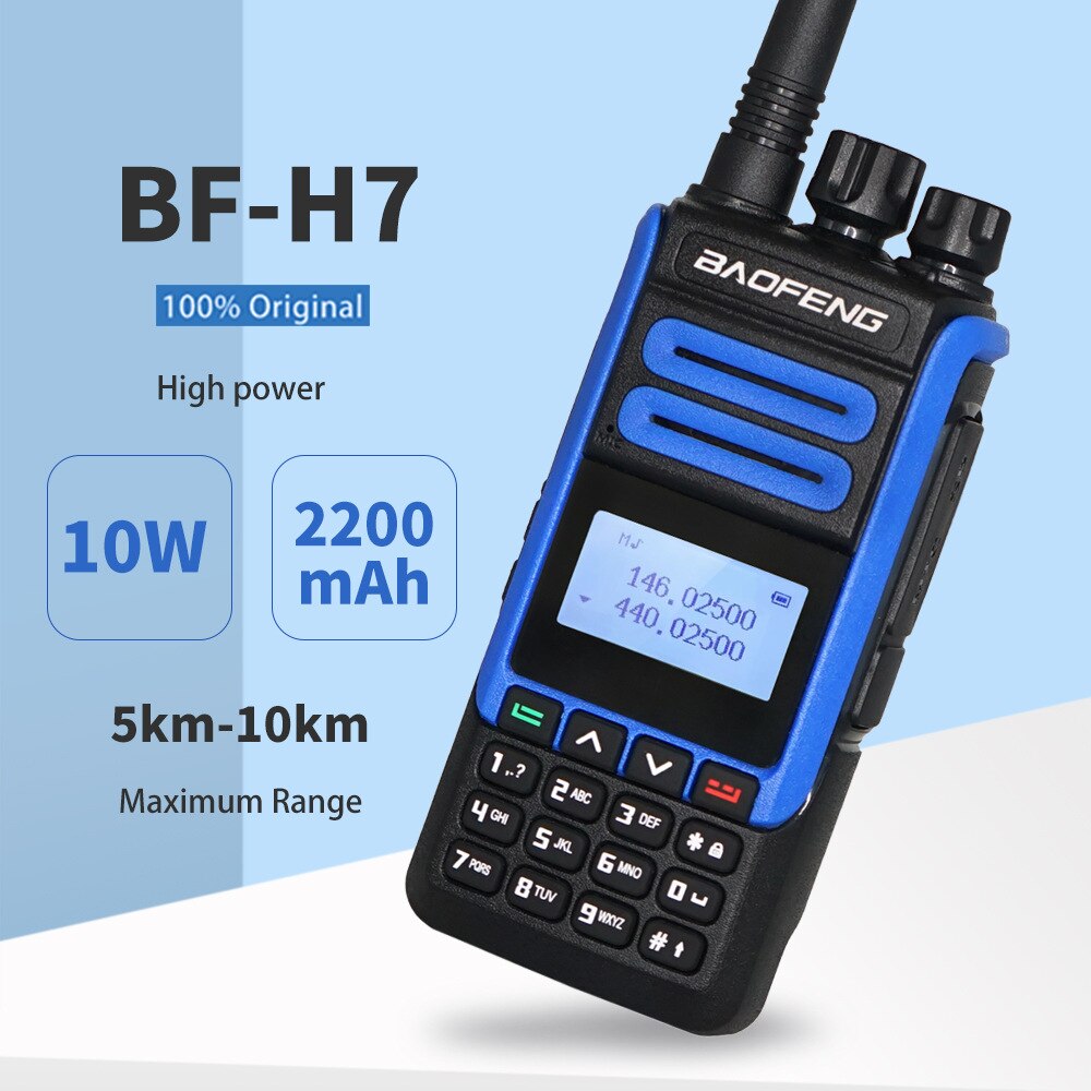 baofengトランシーバーBF-H7 10 ワット 20 キロポータブル 128CH cbアマチュア無線fmトランシーバデュアルバンド双方向ラジオbf H7 トランスミッタ