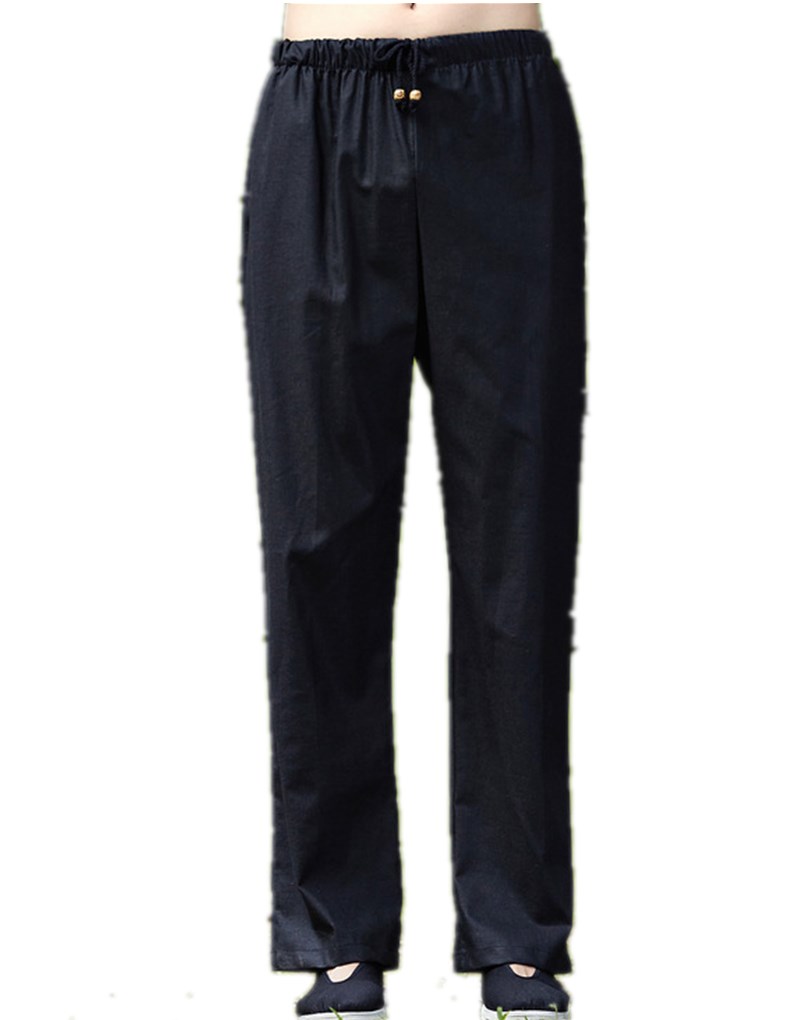 Style chinois tai chi pantalon KungFu pantalon kung fu Costume taiji pantalon hommes pantalon pour hommes 4 couleurs: Black / XXXL