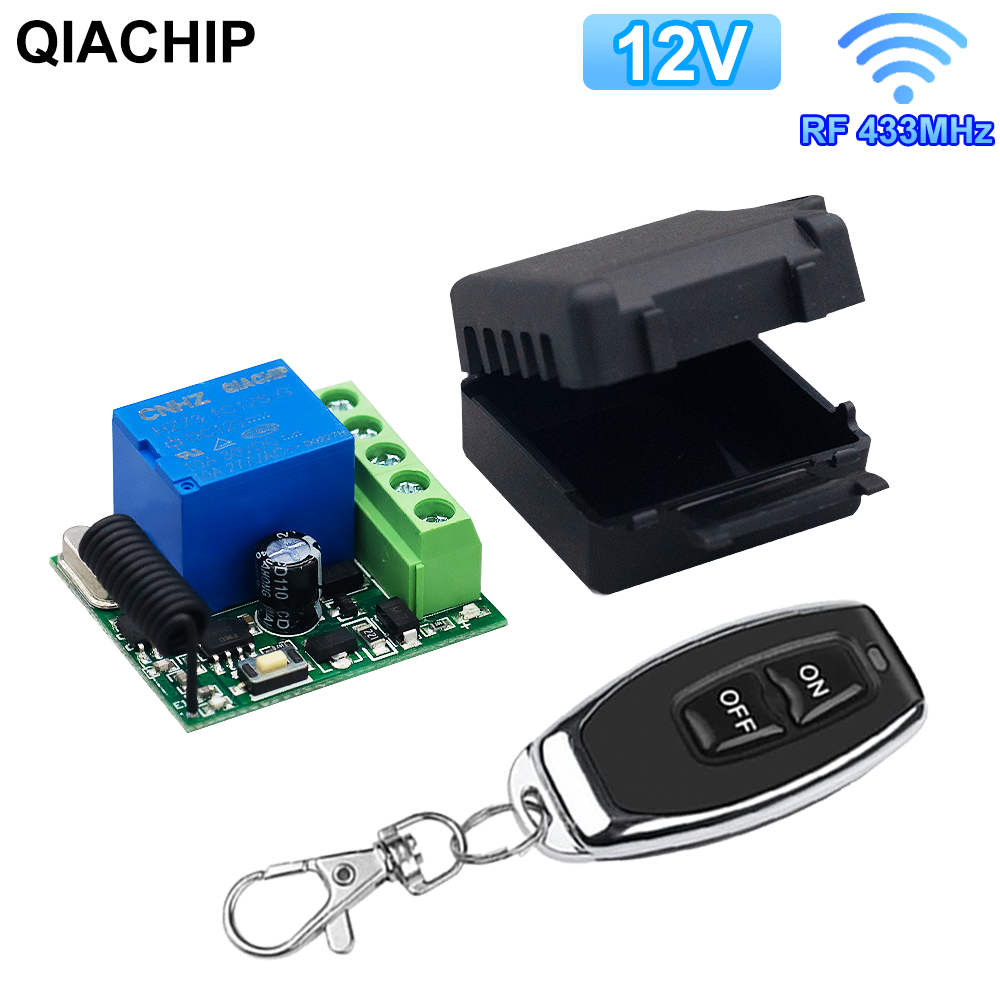 Rf 433 mhz gate remote control switch,  dc 12 v asking code relay receiver, universal diy mini module for garage door led lighting