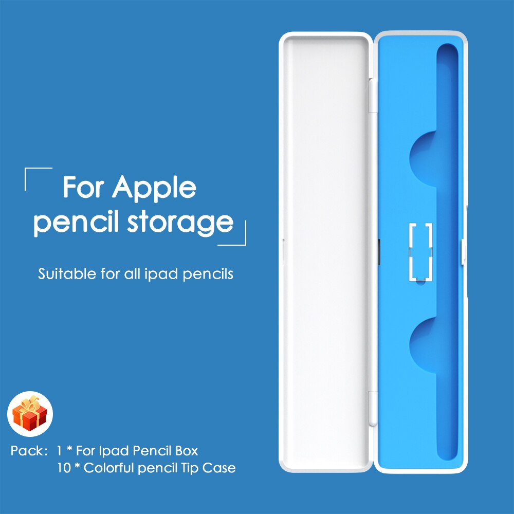 Boîte de rangement Portable pour Apple Pencil, 1 étui, accessoires pour Apple Pencil, 2 étuis, couvercle en plastique: Case 3