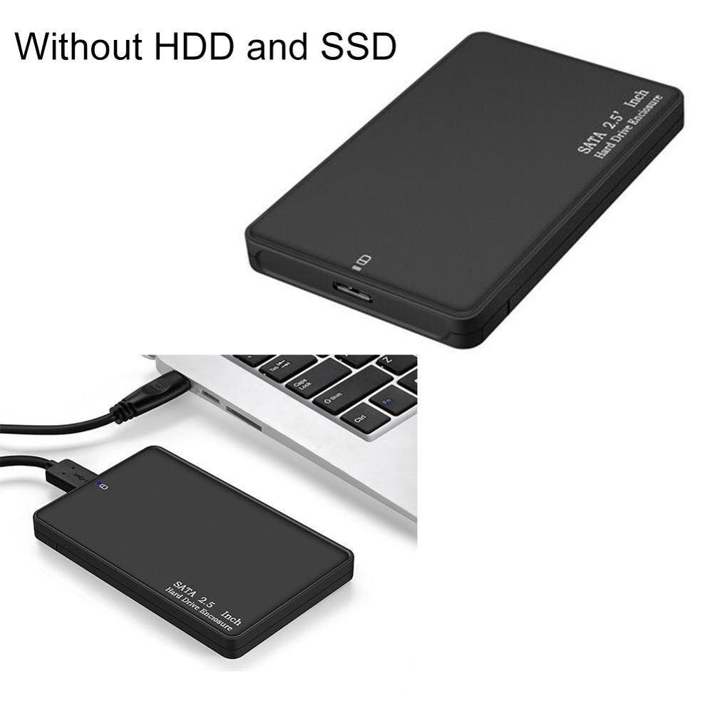 2,5 pulgadas USB 3,0 caja de disco duro Sata Hdd externo Carcasa de disco duro carcasa herramienta negra para SSD duro libre soporte Uasp Gbps 5 2T U1U8