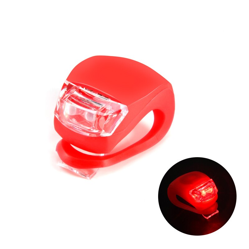 1pc Knipperende Voor Fietslicht Silicone LED Head Voor Achter Wiel Fiets Licht Waterdicht Fietsen Fiets Accessoires