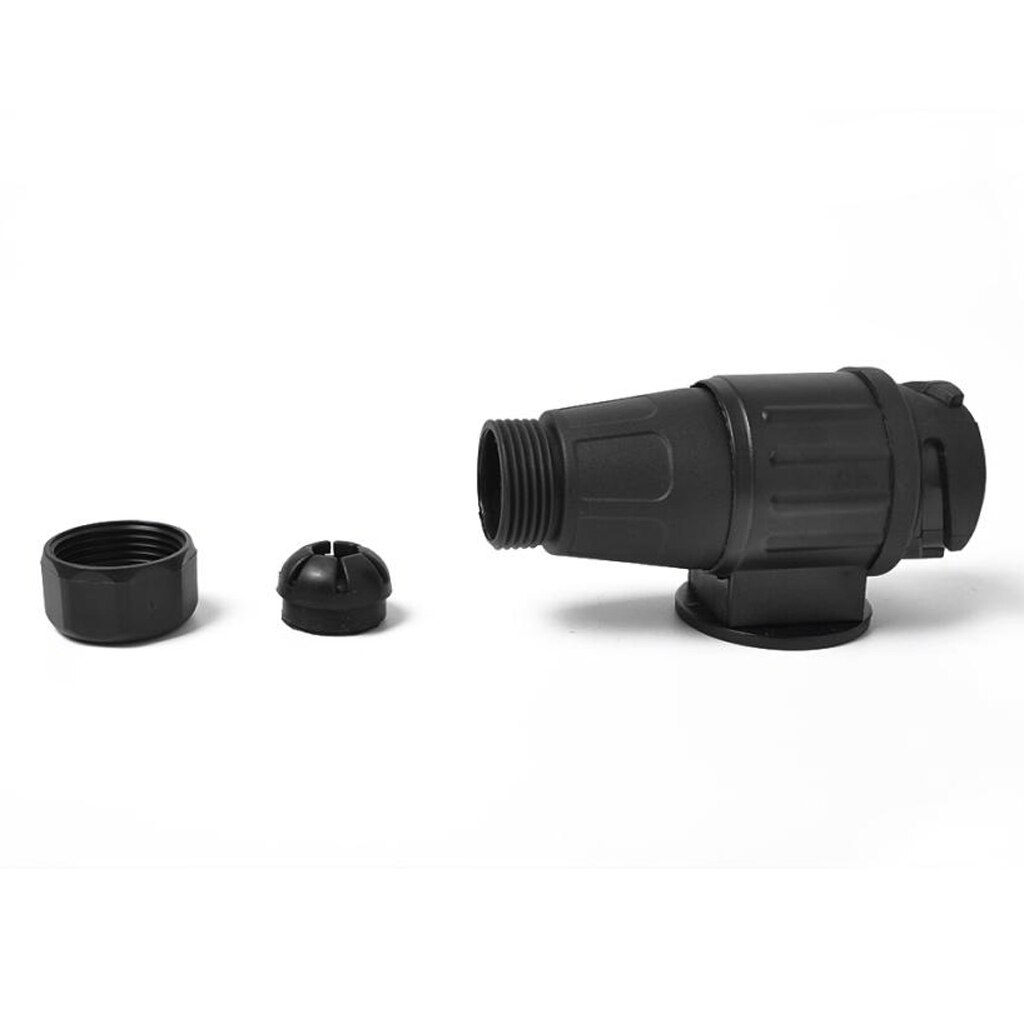 12V 13-Pin Trailer Plug Adapter 13-Pole Trailer Electrical Connector Black