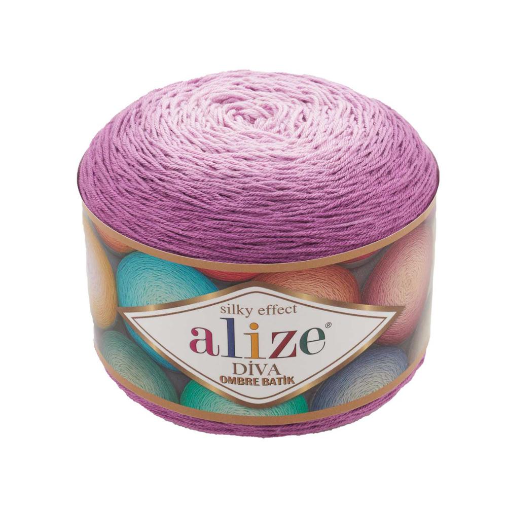 Thread Best Cake Yarn 1 Pack ( 2 Balls) Alize DIVA OMBRE BATIK Hand Knitting Yarn ( %100 Microfiber Acrylic ) 250 Gram 875 Meter: 7244