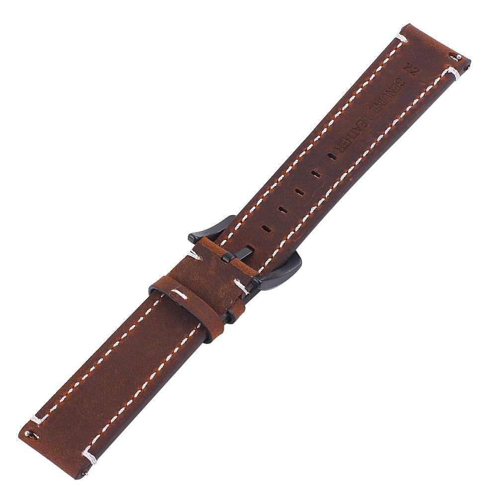 18mm 20mm 22mm Leder Uhrenarmband Schnellverschluss für Mann Braun Schwarz Armband aus doppelseitigem Kalbsleder iMAVEN