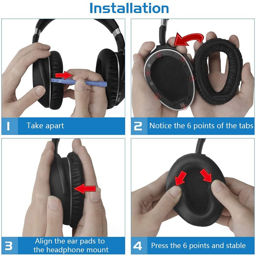 2Pcs Voor Sennheiser Pxc 550 Oorkussens Hoofdtelefoon Oorkussen Voor Sennheiser PXC550 Oorkussens Hoofdtelefoon Oorkussen Kussen Oorbeschermer Cover