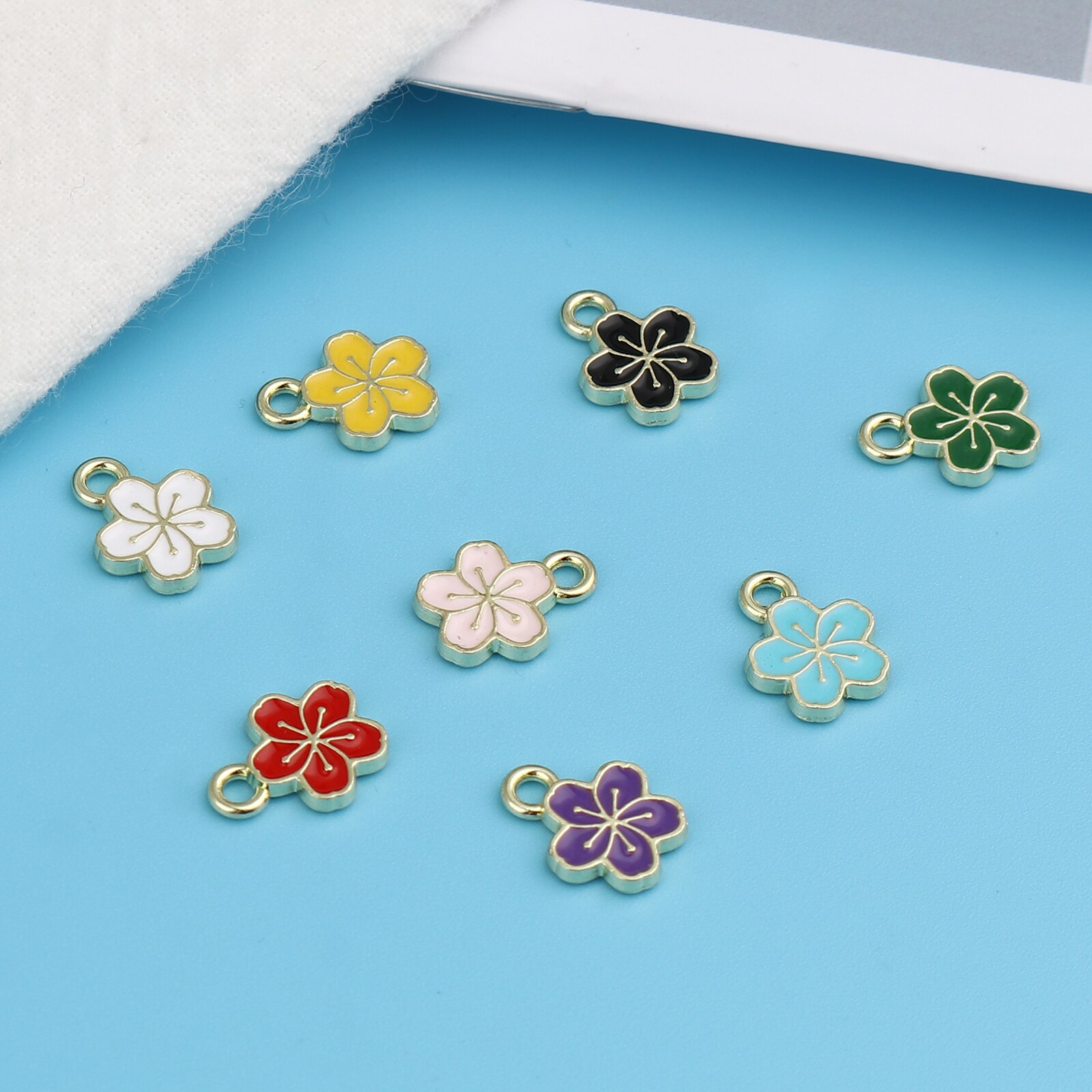 30PCS Mix Emaille vergulde bedels Hanger voor sieraden het