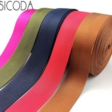 SICODA-Cinta adhesiva reforzada de nailon resistente, 10 yardas, 38mm de ancho, cinta de espiguilla de nailon de 1,0mm de grosor, bolso de mano con equipaje y cinturón