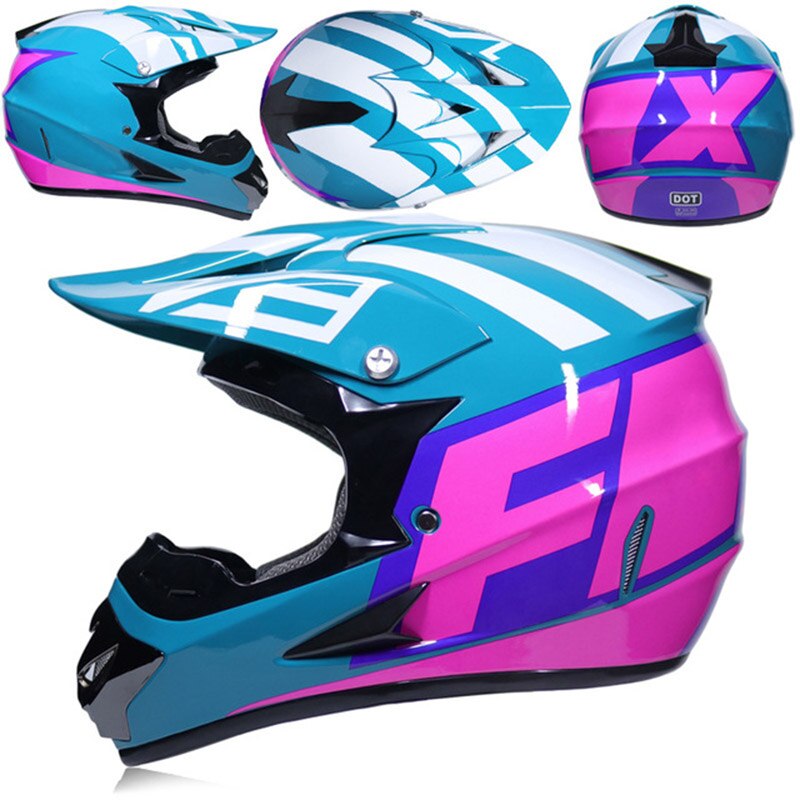 Youth Motocross Helmets, Motorcycle Racing Kart Snowmobile Helmet Casco Moto, Unisex, Suitable for All Seasons: Lavender