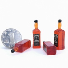 Miniatuur eten play scène model Poppenhuis mini accessoires 4 whisky flessen