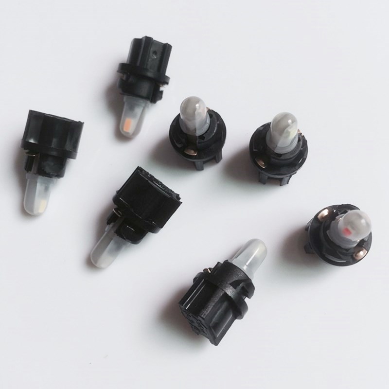 10 stk.  t5 t6.5 w1.2w led-pærer til biler, modificeret lampe, instrumentbræt og instrumentbelysning, 12v hvide, ravrøde, isblå panellamper til biler