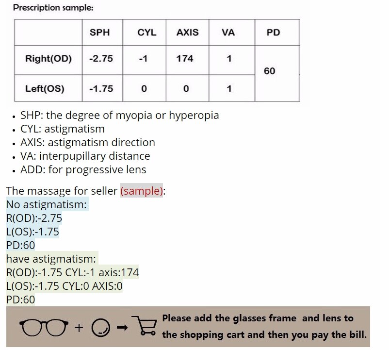 Um par de lentes anti-azul ray lente asférica prescrição miopia óculos presbiopia lente anti-radiação 1.56 & 1.61 & 1.67 índice