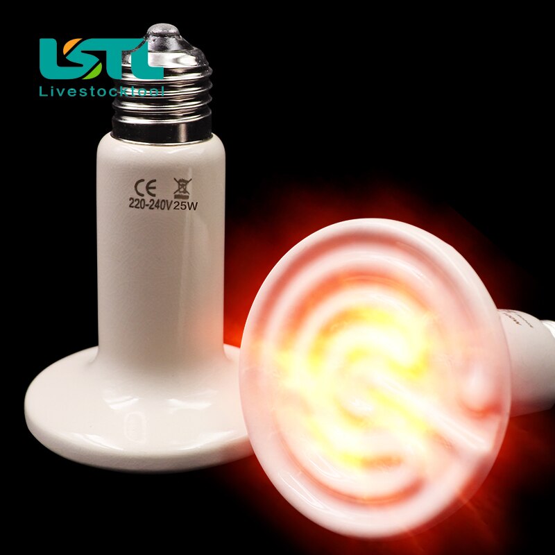 220V Pet Reptile Far Infrared Ceramic Heating Lamp Heat Emitter Light Bulb 25W 50W 75W 100W 150W 200W