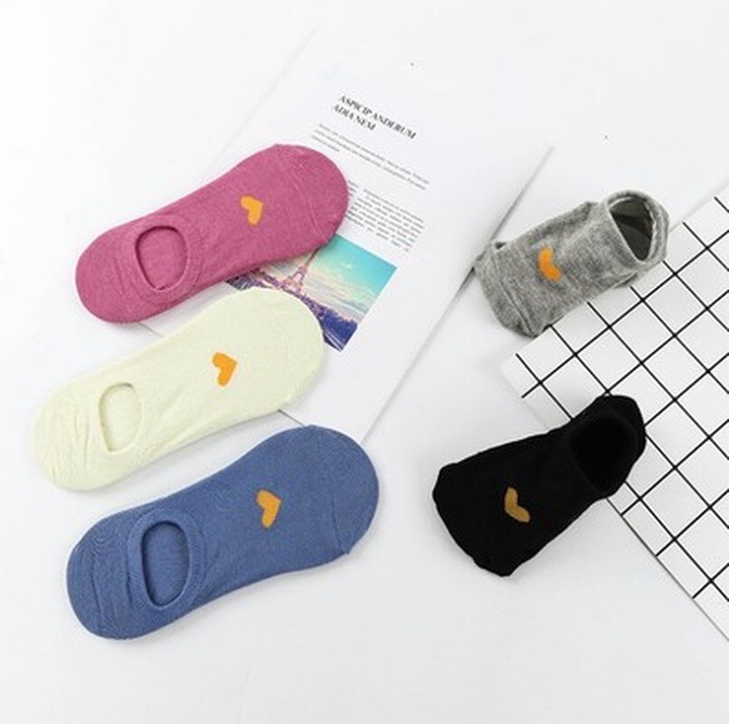 5 Pairs/ Socks Women Summer Thin Socks Boat Socks Female Sports Socks Breathable Shallow Mouth Short Socks: 14